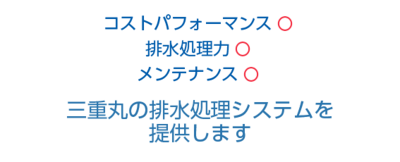 3重丸の排水処理システムを提供します